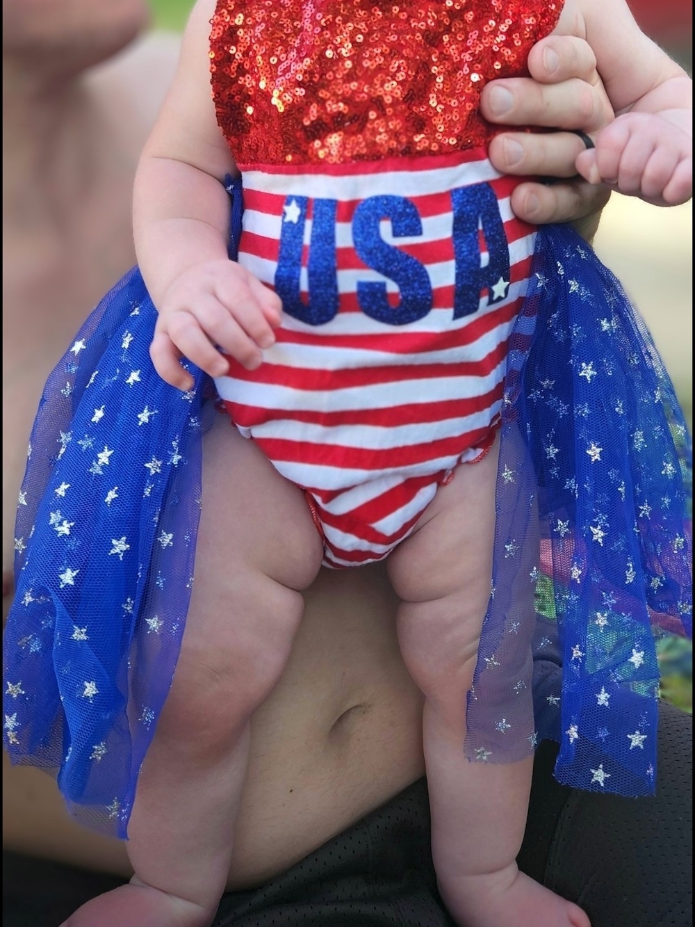Kids USA Sparkle Tutu - Red, White & Blue